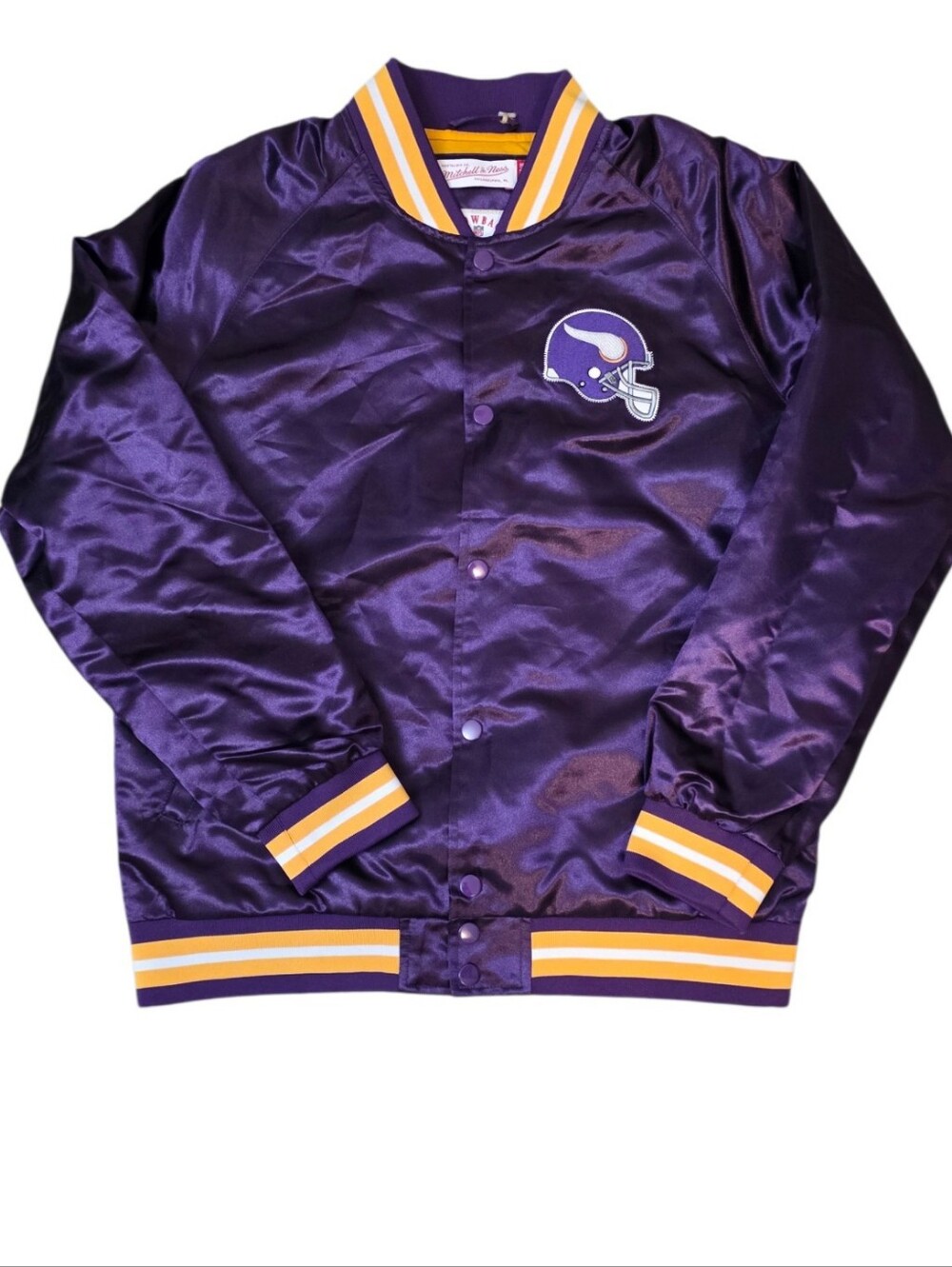 Mitchell & Ness Minnesota Vikings Throwback Varsity Jacket EUC